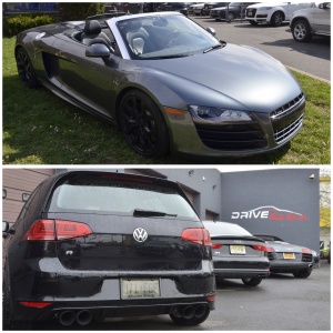 Audi R8 and VW Golf R